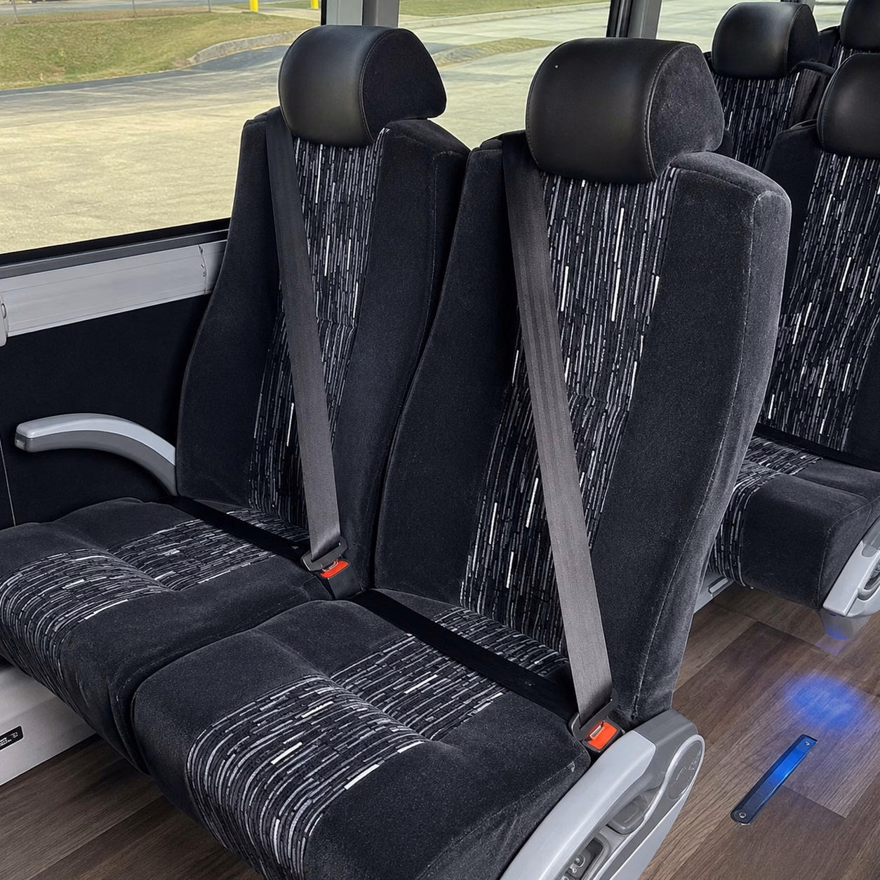 56 passenger charter bus inside